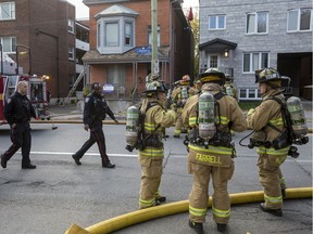 Two people were injured and 11 left homeless by this Friday afternoon fire on Bronson Avenue.