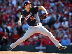 Nationals starter Max Scherzer no-hit the Cardinals through the first six innings of Saturday's game in St. Louis.