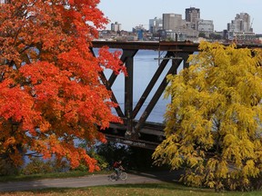 Beautiful fall colours along the Sir John A. MacDonald Parkway Ottawa. Photo by Jean Levac/Postmedia
