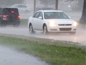 Take care while driving in the rain.