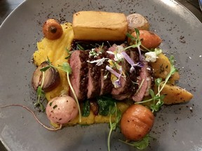 Pan-seared duck breast at 1 Elgin, the recently rebranded restaurant in the National Arts Centre