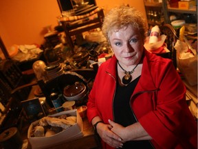Elaine Birchall, photographed in a client's home, is an Ottawa social worker and hoarding consultant who is sought after internationally.  She has written a book, Conquer the Clutter: Strategies to Identify, Manage and Overcome Hoarding.