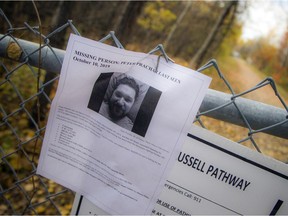 One of the posters put up to support the search for Peter Prachar.