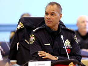 Chief Peter Sloly attends his first Ottawa Police Services Board meeting at Ottawa City Hall on Monday, Oct. 28, 2019.