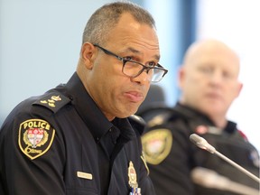 Chief Peter Sloly attends his first Ottawa Police Services Board at Ottawa City Hall.