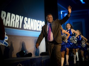 Former NFL running back Barry Sanders, who played for the Detroit Lions, was Tuesday night's special guest.