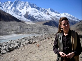 Britain's Catherine, Duchess of Cambridge visits the Chiatibo glacier in the Hindu Kush mountain range in the Chitral District of Khyber-Pakhtunkhwa Province in Pakistan, October 16, 2019.