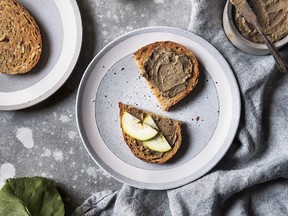 Apple brandy-spiked chicken liver pâté from Cedar and Salt.