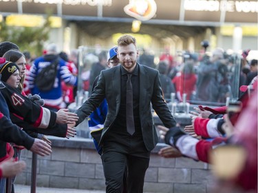 Connor Brown greets fans as he walks the red carpet.