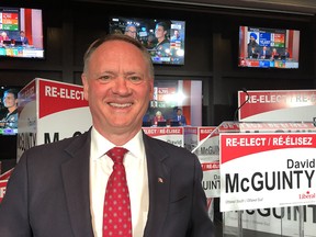 Ottawa South Liberal MP David McGuinty at the Hometown Sports Grill on election night. Maybe he could be our local MP in charge of the National Capital Commission?