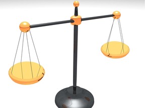 A stock image of the scales of justice.