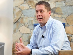 Conservative leader Andrew Scheer on the federal election campaign trail in White Rock in September.