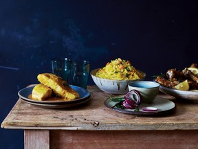 In Asma’s Indian Kitchen, chef Asma Khan presents the recipes according to type of feast: For two (pictured), larger gatherings and special occasions.