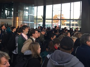 Scene Thursday morning at Tunney's Pasture Station.