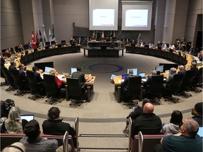 Council chambers during the Ottawa Draft Budget Meeting at City Council.