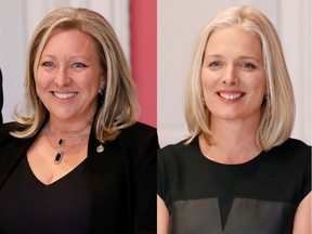 Federal ministers Mona Fortier (left) and Catherine McKenna.