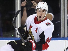 The Senators' Jean-Gabriel Pageau has a team-high six goals and leads the NHL in plus/minus at plus 15.