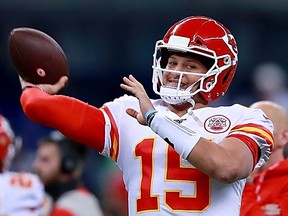 Kansas City Chiefs quarterback Patrick Mahomes is well short of his statistical totals from last season.