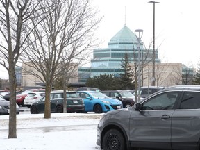 DND parking lot at Carling campus off Moodie Dr in Ottawa, April 9, 2019.