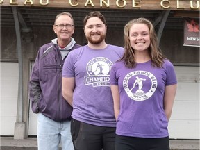 Wade (left), Reid (centre) and Cheyanne Farquharson play a major leadership role at the Rideau Canoe Club.