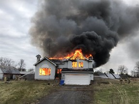 Working fire on Limestone Rd at a 2-storey residential home.