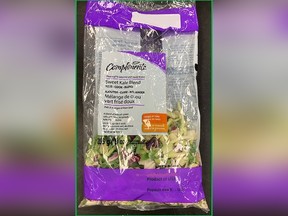 Compliments' Sweet Kale Blend is among the products being recalled by Sobeys.