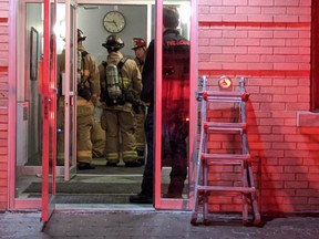 Firefighters at the scene of a carbon monoxide leak in Vanier.