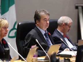 Coun. Rick Chiarelli shows up to council on budget day.
