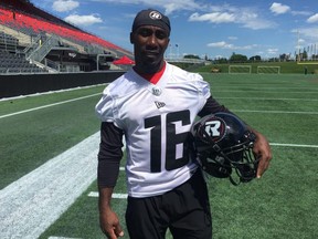 Redblacks eunning back/returner Stefan Logan has reportedly been arrested. TIM BAINES/OTTAWA SUN