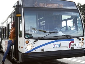 A file photo of an STO bus in Gatineau.