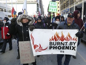 PSAC members protest the Phoenix pay system in Ottawa earlier this year.