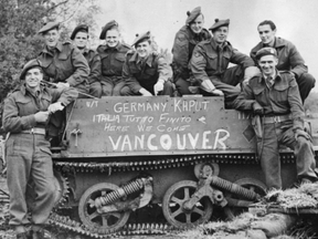 Members of the Seaforth Highlanders of Canada during the Second World War. Vancouver Sun file photo.