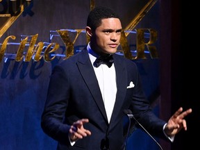 FILE: Trevor Noah speaks onstage at the 2019 Glamour Women Of The Year Awards.