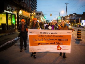 A recent Ottawa march of support to end violence against women and girls.