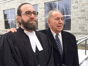 Neil Joynt during a break at his retrial at the Lennox and Addington County Court House in Napanee on Oct. 31. (Ian MacAlpine/The Whig-Standard)