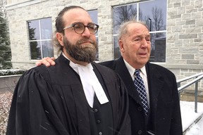 Neil Joynt during a break at his retrial at the Lennox and Addington County Court House in Napanee on Oct. 31. (Ian MacAlpine/The Whig-Standard)