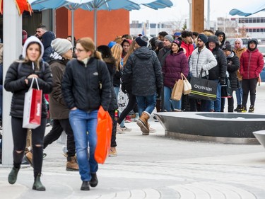 Lots of people out looking for Boxing Day deals at the Tanger Outlets in Ottawa. December 26, 2019. Errol McGihon/Postmedia