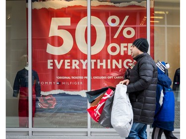 Lots of people out looking for Boxing Day deals at the Tanger Outlets in Ottawa. December 26, 2019. Errol McGihon/Postmedia