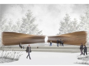 The winning design for the revamped Memorial to the Victims of Communism. Work at the site began in November and it is to be unveiled in the summer of 2020.