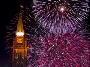 File: Fireworks on Parliament Hill.