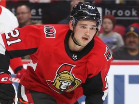 Ottawa Senators centre Logan Brown was on a fourth line at practice on Friday.