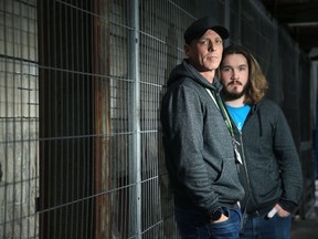 Chad Bouthillier, 43, and Nick Fanning, 24, works as peer support workers at Ottawa Inner City Health, where they go into the community to educate users on safe practices, try to connect them with health care if desired and often save lives with Naloxone after overdoses.  As previous addicts themselves, they are trusted by users and provide a conduit to Ottawa Inner City Health - working as the organization's eyes and ears on the street.