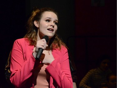 Snelling, performs as Sharpay Evans, during All Saints Catholic High School's production of High School Musical, on Nov. 29, 2019, in Ottawa, On.