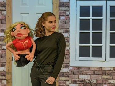 Ilyana Fornes performs as Lucy, during Ashbury College's Cappies production of Avenue Q, on December 12, 2019.