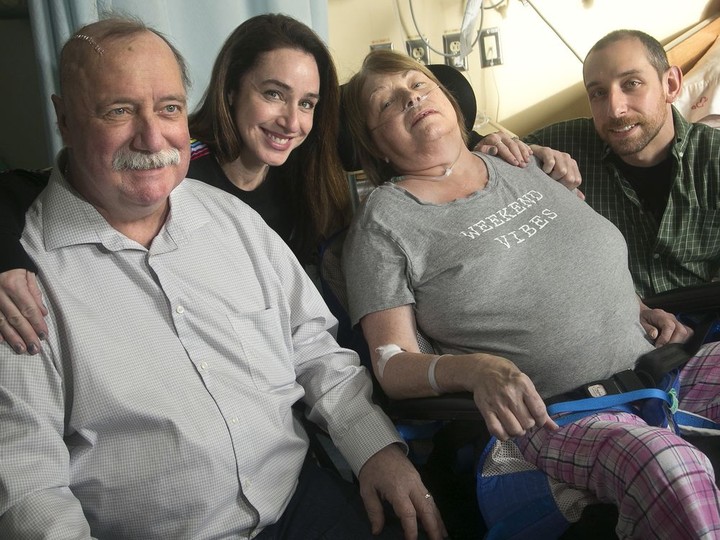  Gerry Matthews with ex-wife Christine Seguin, daughter Laura Dill and son Richard Dill. JULIE OLIVER / POSTMEDIA