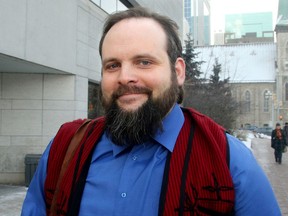 Joshua Boyle leaves the Elgin Street courthouse with a smile on his face following the dismissal of all 19 charges against him, including sexual assault and forcible confinement.