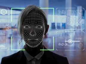 Facial Recognition System concept.