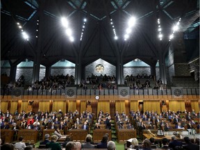 Question Period in the House of Commons in the West Block.