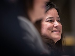 Independent candidate Jody Wilson-Raybould listens during an all candidates town hall meeting in Vancouver, Thursday, Oct. 10, 2019. Wilson-Raybould, who is now an Independent MP, says she has been working with the administration to resolve the issue involving her current space on Parliament Hill, where she was placed as a cabinet minister in 2018.