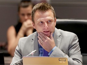 Ottawa city councillor Scott Moffatt during council at city hall in Ottawa Wednesday Oct 23, 2019.